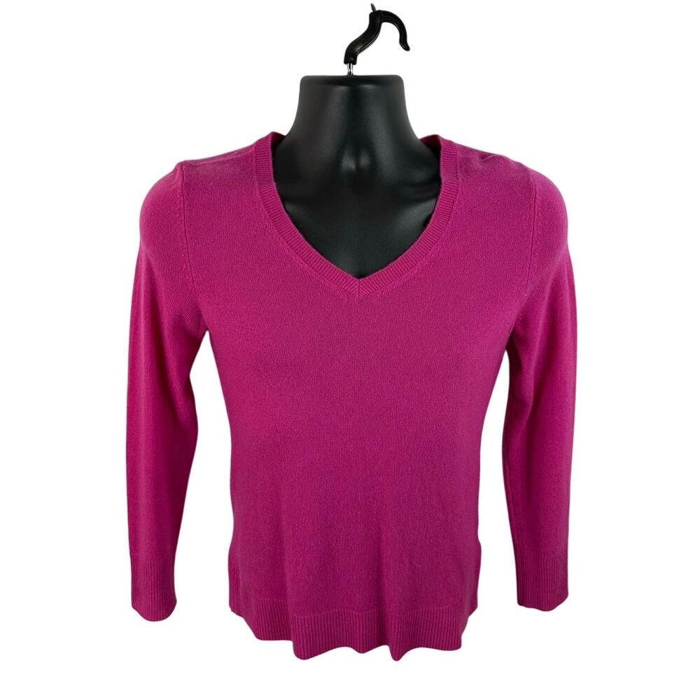 Alex Marie Pink Cashmere V-neck Long Sleeve Sweater Size Small